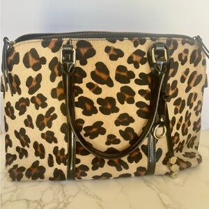 Asia Bellucci Leopard Print & Leather Women's Bag with Black Accents